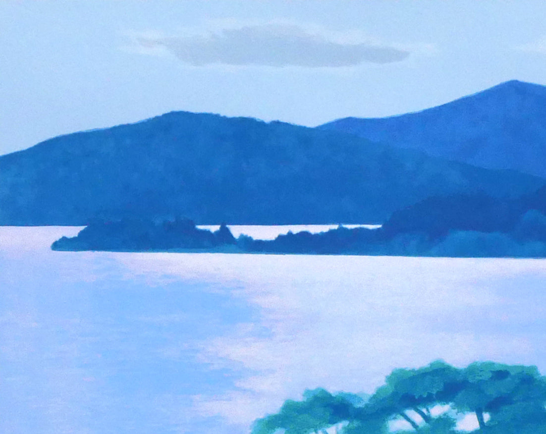 東山魁夷「月明」シルクスクリーン版画（生前作）　拡大画像1
