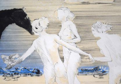 ポール・ギヤマン（Paul　Guiramand）「ペガサス」銅版画　拡大画像2