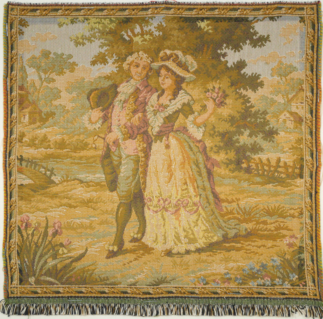 「アンティークタペストリー」ゴブラン織額装　作品全体画像