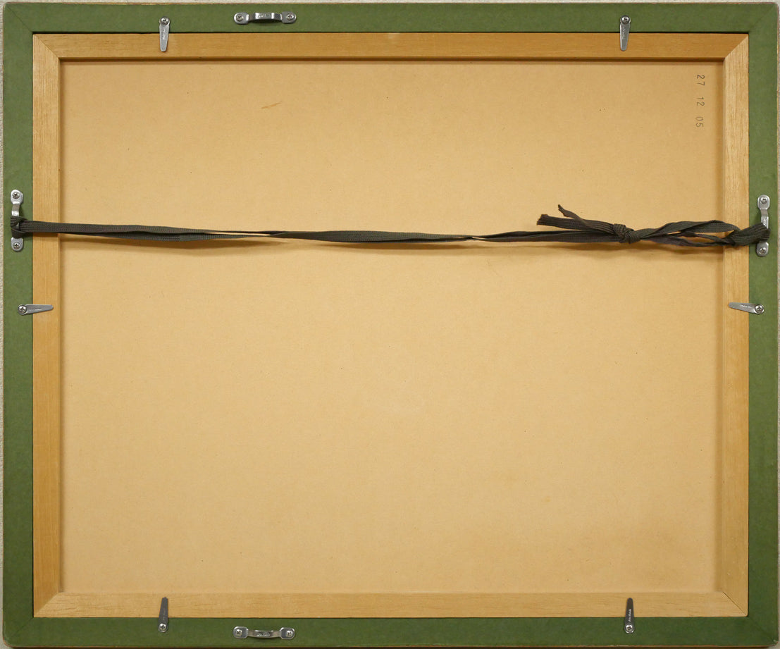 「アンティークタペストリー」ゴブラン織額装　額縁裏側画像