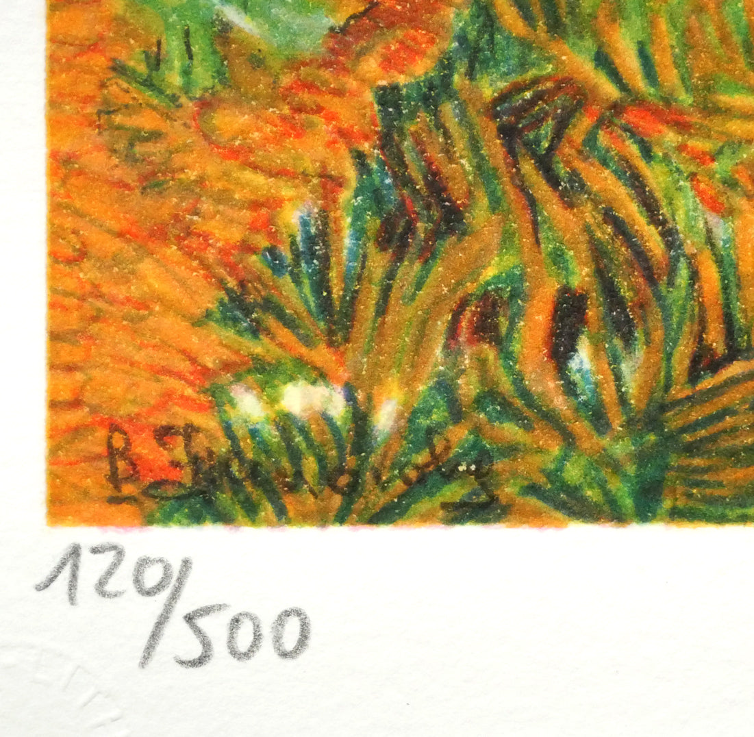 ゴッホ（GOGH）「アルルの跳ね橋」リトグラフ　限定番号（ed,120/500）