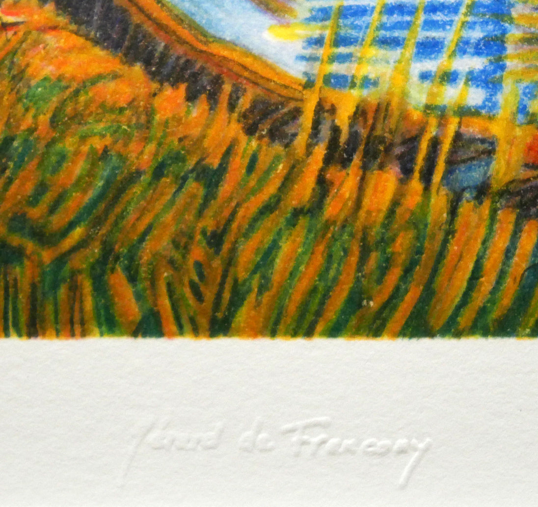 ゴッホ（GOGH）「アルルの跳ね橋」リトグラフ　（Gérard　de　Franccony＝ジェラール・ド・フランコニー氏の監修・エンボス印）