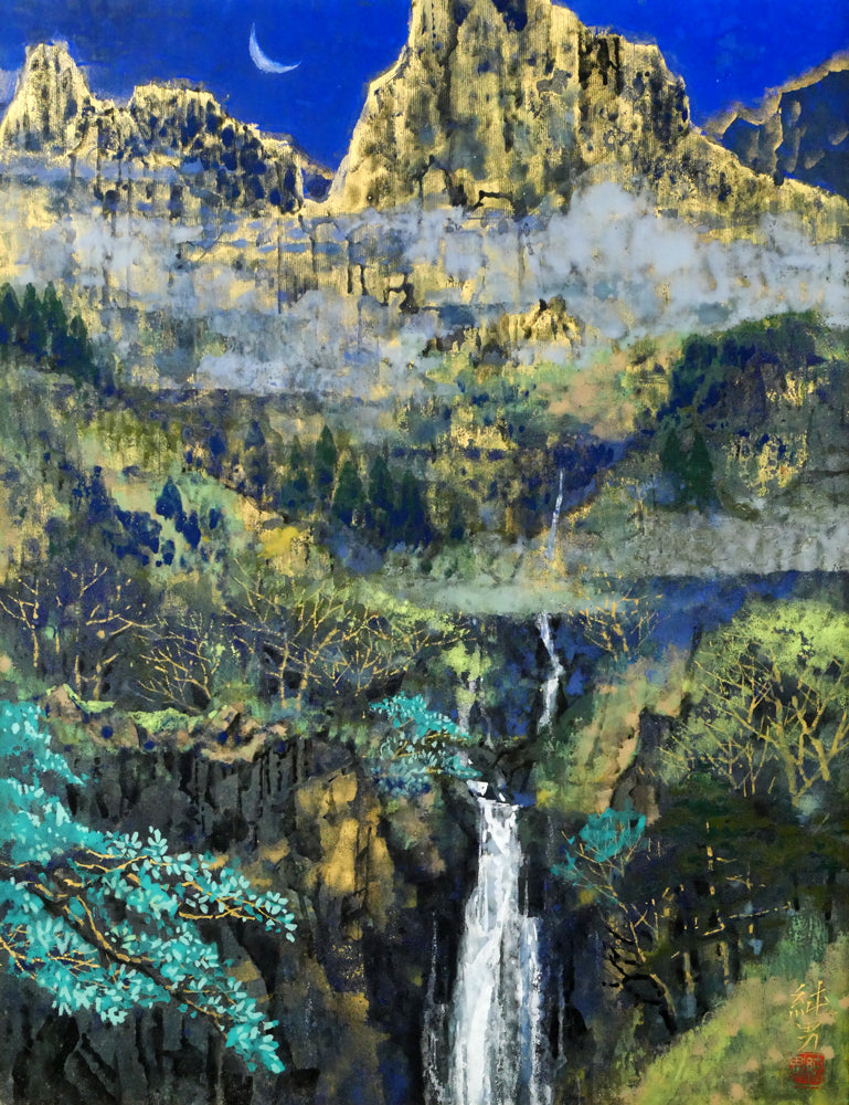 後藤純男「深山浄韻」日本画・P10号　作品全体画像