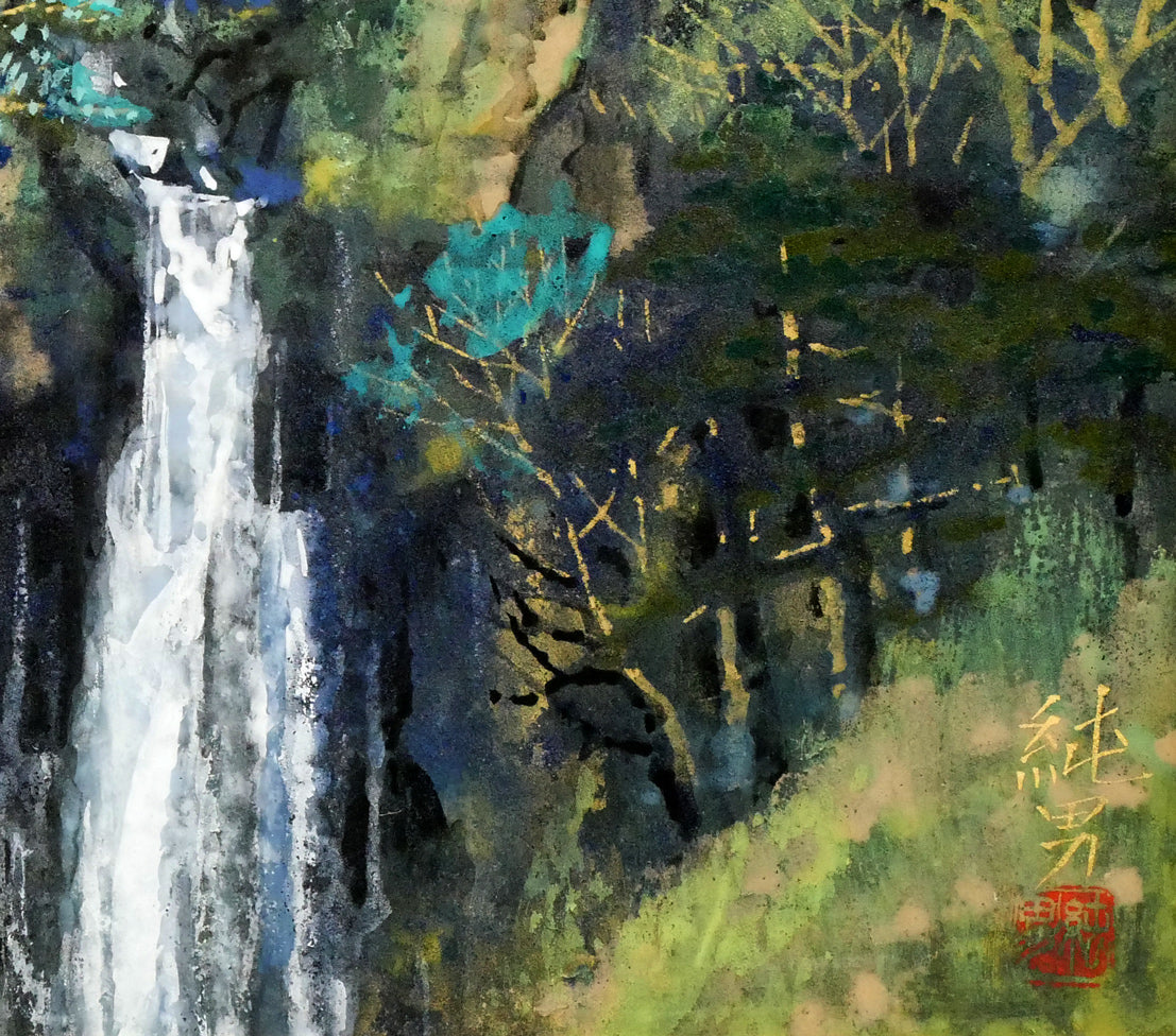 後藤純男「深山浄韻」日本画・P10号　拡大画像6