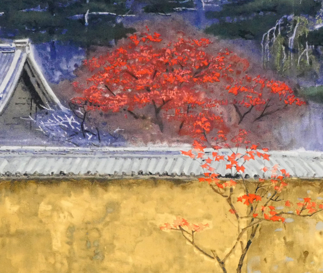 後藤純男「塔映　月」リトグラフ　拡大画像7