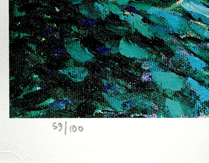ギィ　ベガン（Guy　Begin）「モン・ジャルダン・エテ（夏の庭）」ジクレー版画　限定番号（ed,59/100）