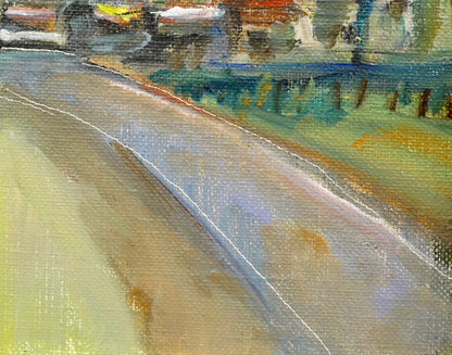 萩原英雄「風景画」油絵・F3号　拡大画像4
