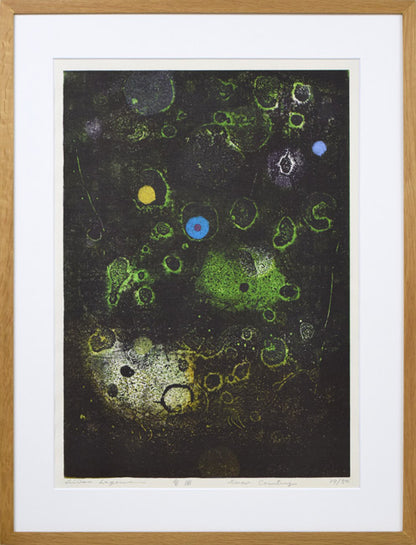 萩原英雄「雪国（Snow　Country）」木版画