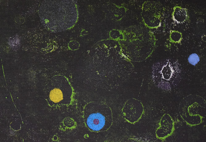 萩原英雄「雪国（Snow　Country）」木版画　拡大画像1