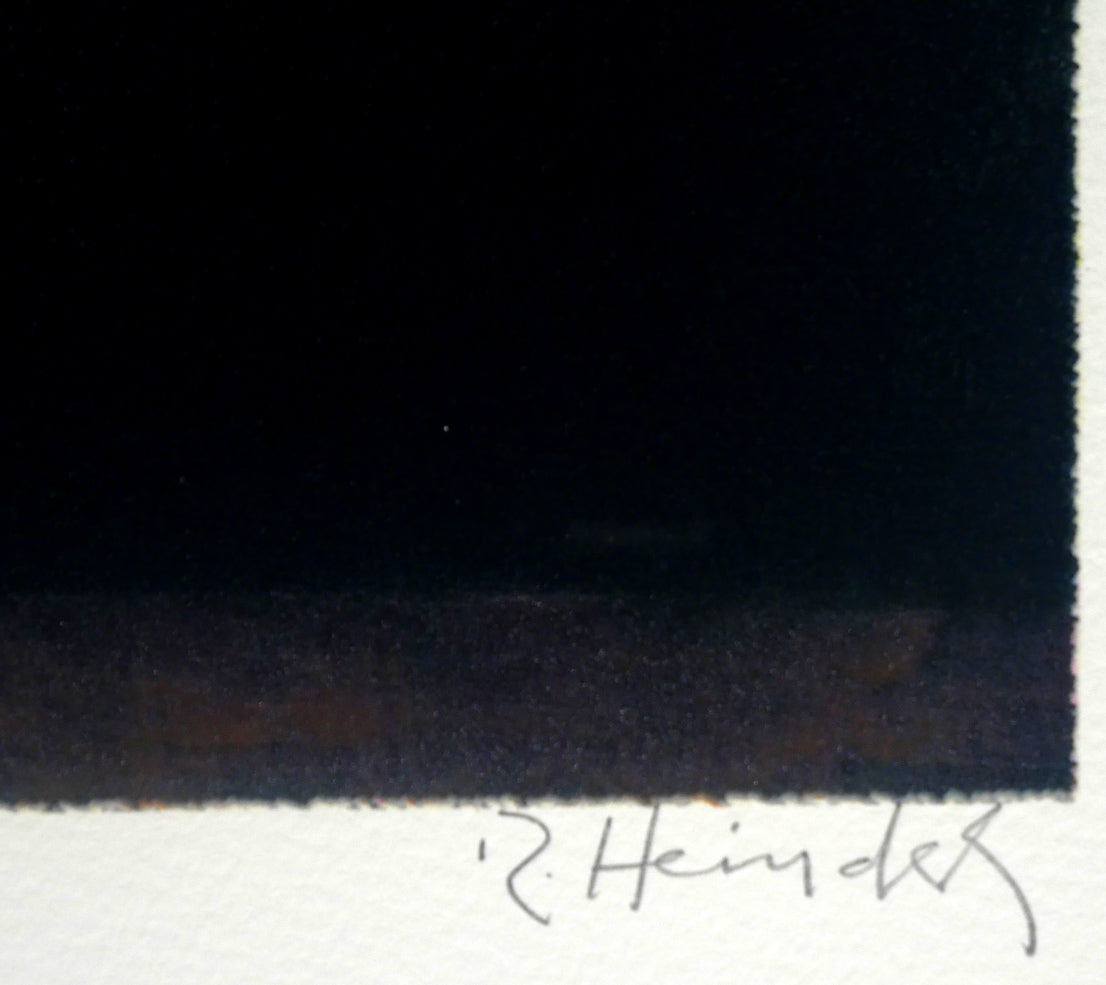ロバート・ハインデル（Robert　HEINDEL）「Darkness & Light」シルクスクリーン版画　本人直筆鉛筆サイン