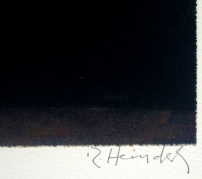 ロバート・ハインデル（Robert　HEINDEL）「Darkness & Light」シルクスクリーン版画　本人直筆鉛筆サイン