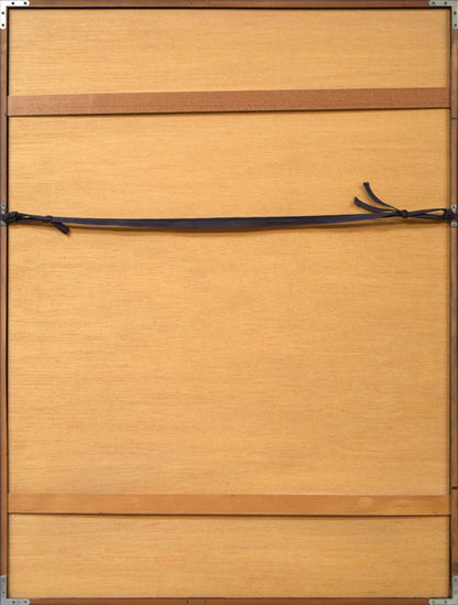 羽生輝「花」彩色画・8号　額縁裏側画像