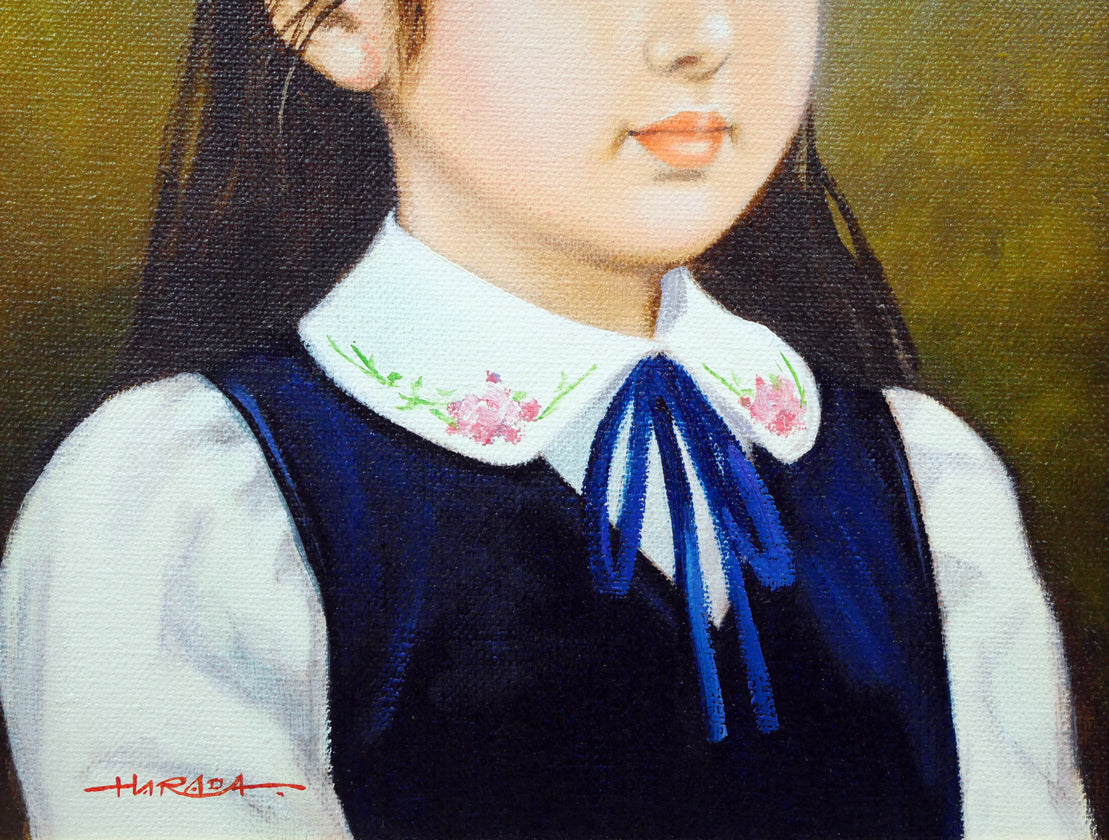 原田優「早春」油絵・F4号　拡大画像2