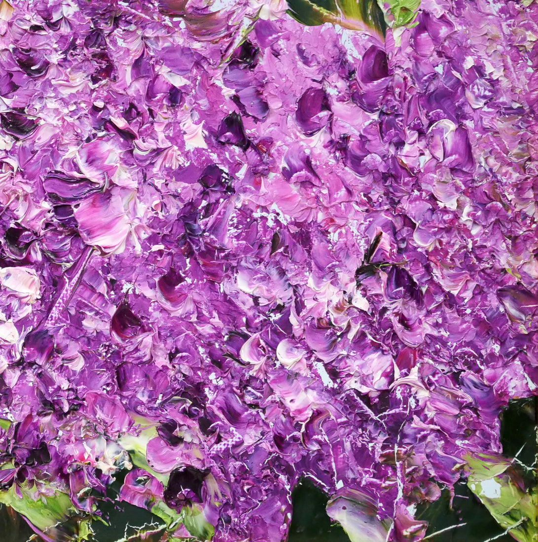 原賢司「ライラック」油絵・F3号　拡大画像3