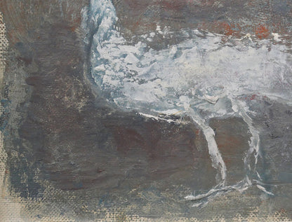 橋本三郎「白孔雀」油絵・F4号　拡大画像4