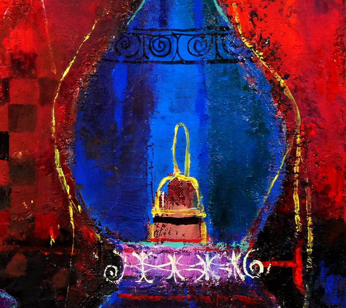 早川義孝「アトリエの中で」油絵・F10号　拡大画像8