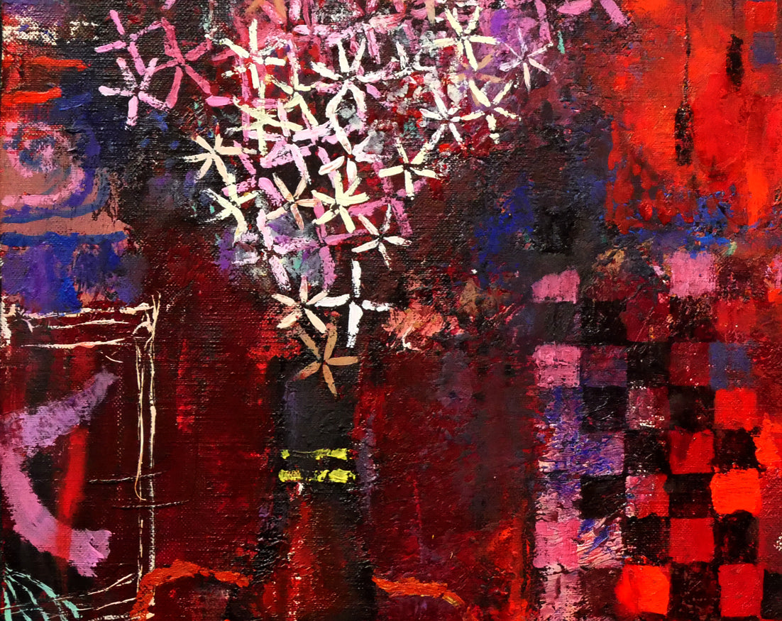 早川義孝「アトリエの中で」油絵・F10号　拡大画像3