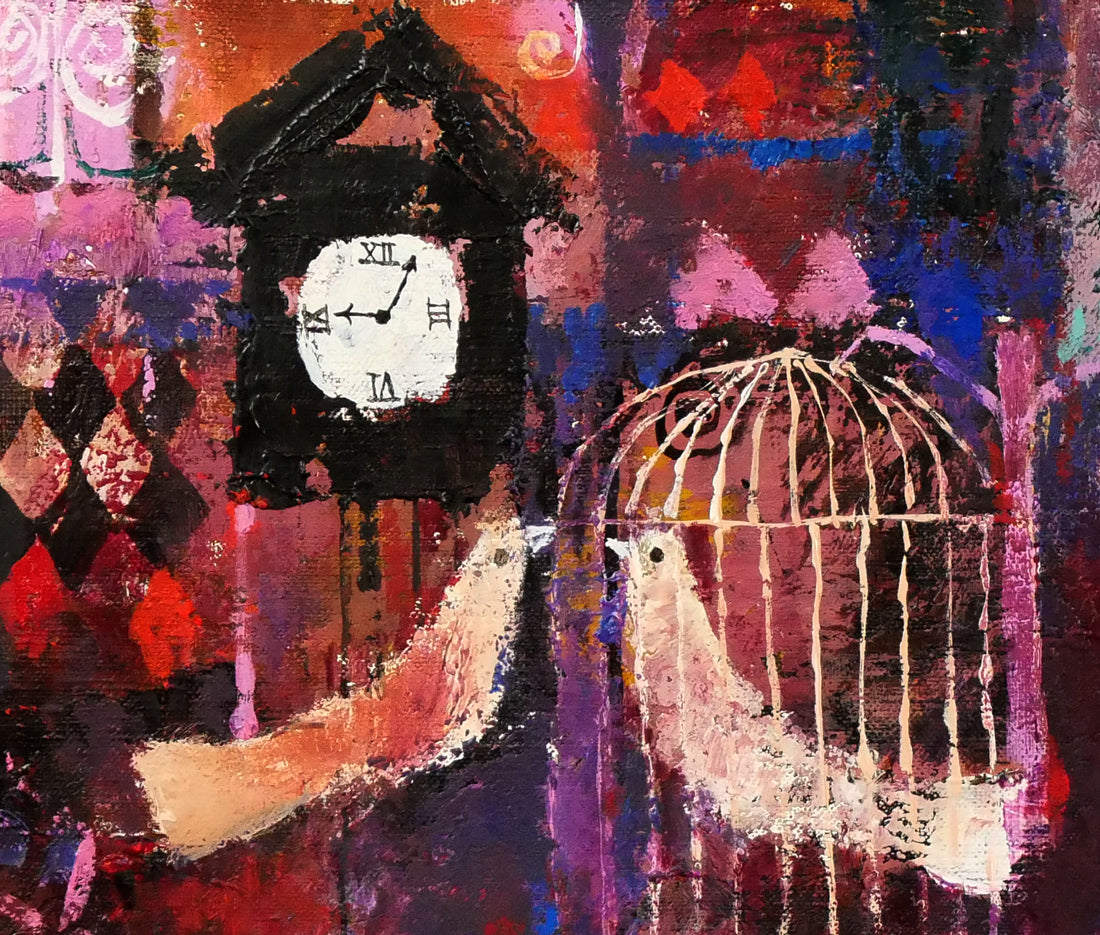 早川義孝「アトリエの中で」油絵・F10号　拡大画像7