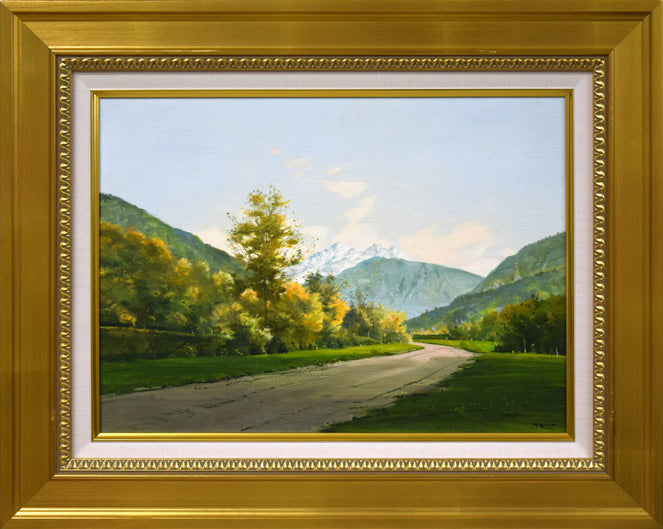林朝路「スイス風景」油絵・P8号