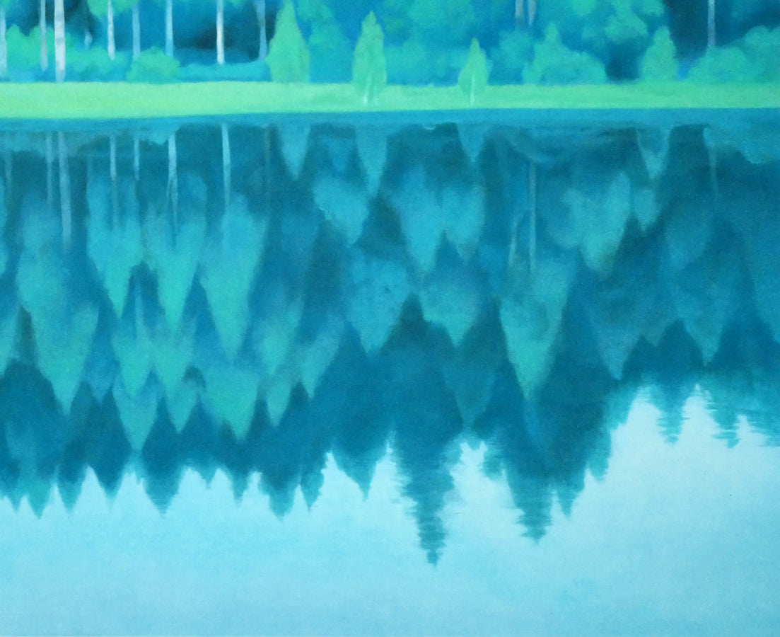 東山魁夷「朝静」リトグラフ　拡大画像4