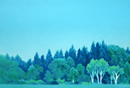 東山魁夷「静映」リトグラフ　拡大画像1
