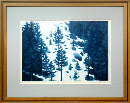 東山魁夷「雪の後」木版画