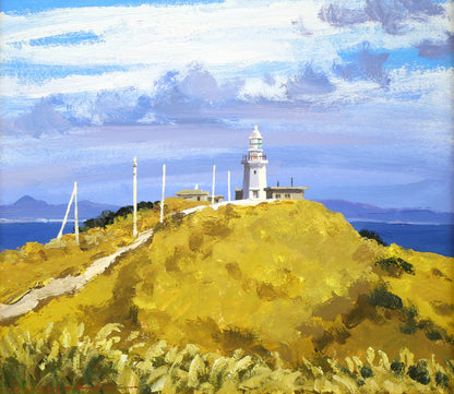 樋口洋「剱崎（三浦半島）」油絵・色紙　作品全体画像