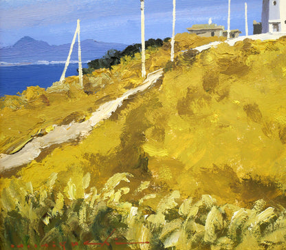 樋口洋「剱崎（三浦半島）」油絵・色紙　拡大画像3