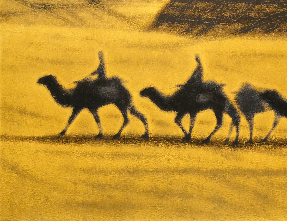 平山郁夫「楼蘭」シルクスクリーン版画　拡大画像4