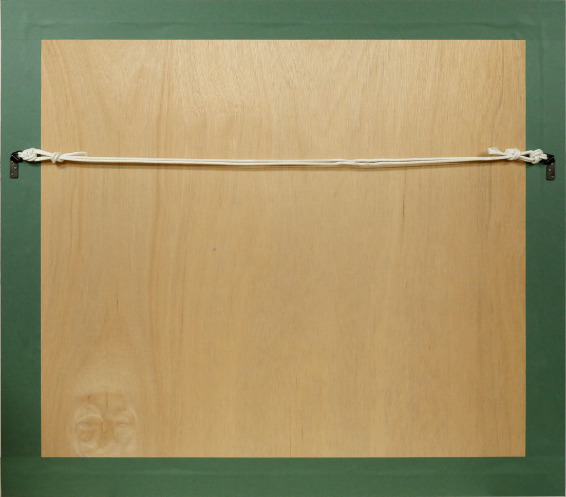 山形博導（ヒロヤマガタ）「キャッツ　オン　セーヌ（リマーク版）」シルクスクリーン版画　額縁裏側画像