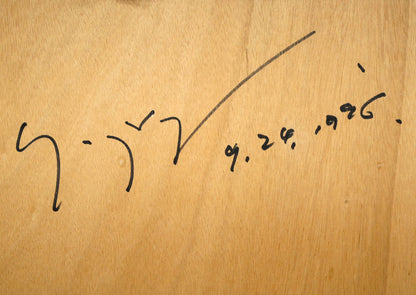 山形博導（ヒロヤマガタ）「ミッキー&ミニー　イン　ファンタジー」シルクスクリーン版画　額裏拡大画像1（直筆ペンサイン）