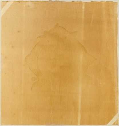日和崎尊夫「脚」木口木版画　作品シート裏側画像