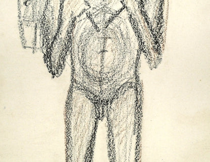 本田明二「けものを背負う男」陶板画レリーフ作品　拡大画像2