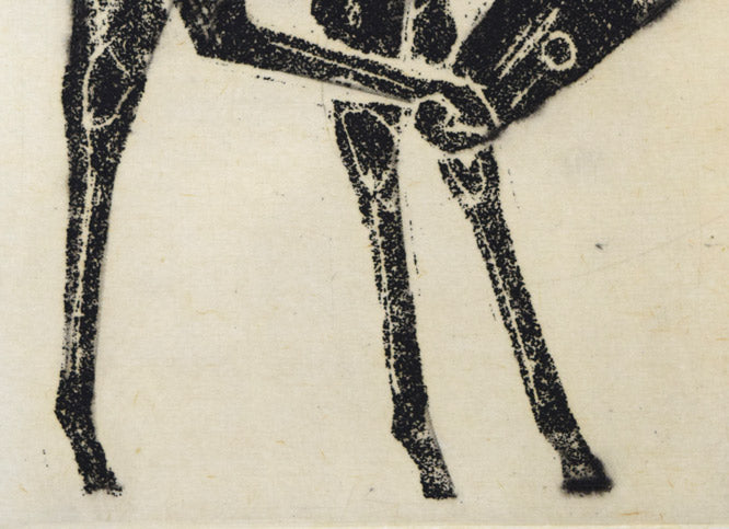 本田明二「仔馬」銅版画　拡大画像2
