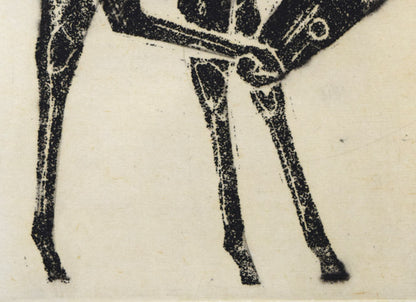 本田明二「仔馬」銅版画　拡大画像2