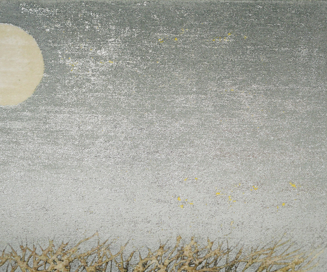 星襄一「春の月」木版画　拡大画像2