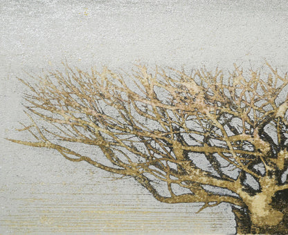 星襄一「春の月」木版画　拡大画像3