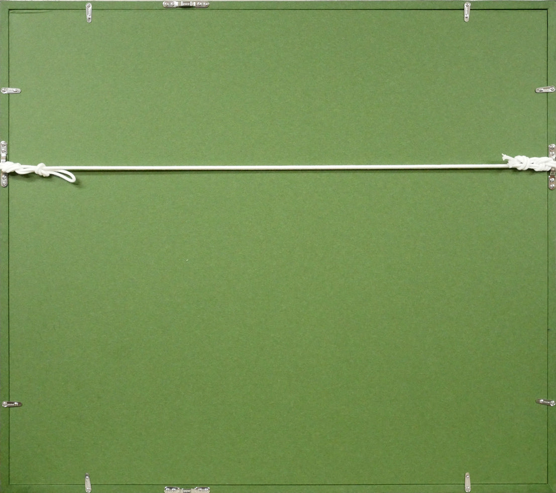 細川尚「少女「繭」微風」油絵・F10号　額縁裏側画像