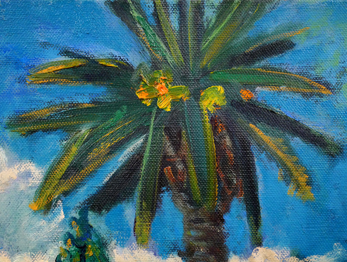 堀田高「花の庭（南仏カーニュにて）」油絵・特寸30号　拡大画像4