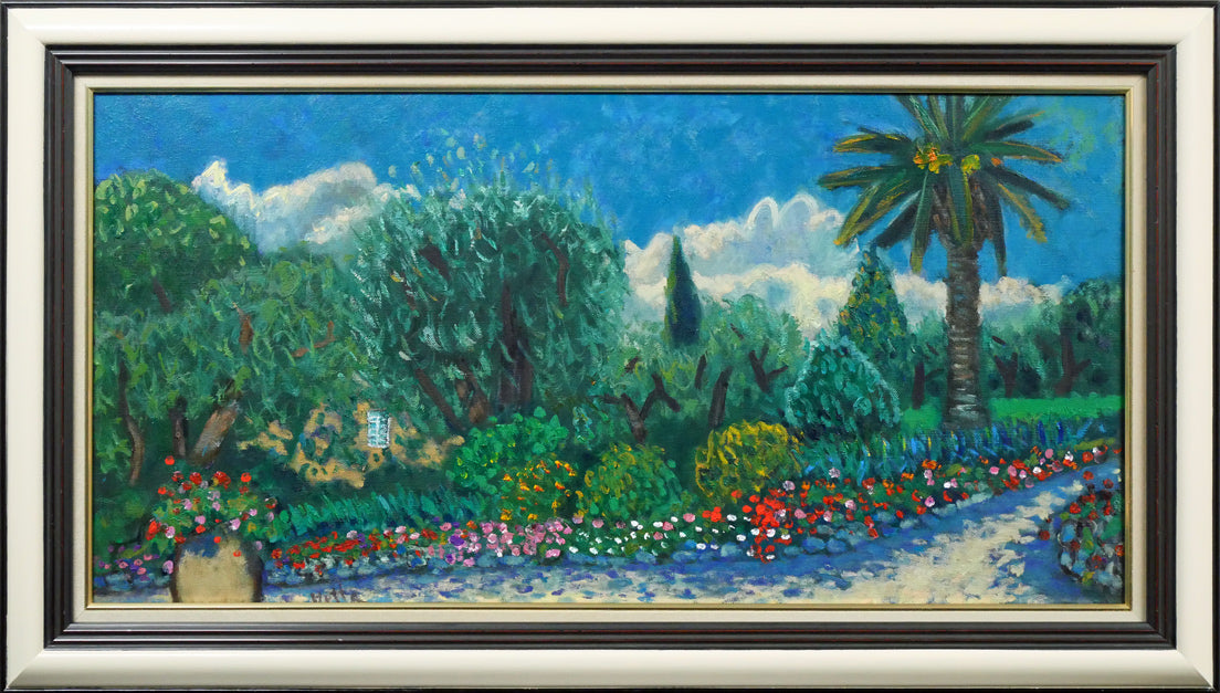 上野山　清貢「水族館印象」墨彩画