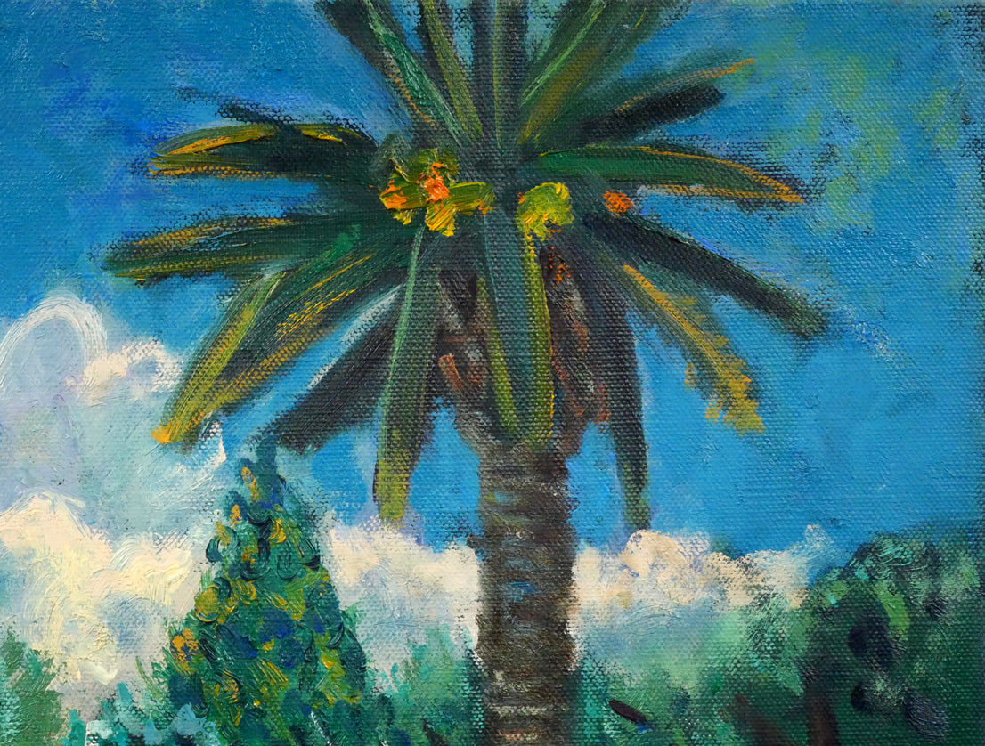 堀田高「花の庭（南仏カーニュにて）」油絵・特寸30号　拡大画像3