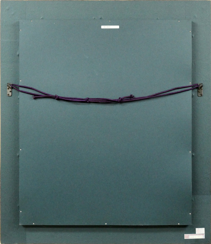 堀田高「夾竹桃（キョウチクトウ）」油絵・F12号　額縁裏側画像