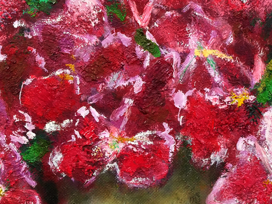 堀田高「夾竹桃（キョウチクトウ）」油絵・F12号　拡大画像7