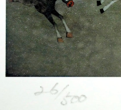 藤城清治「光陰の中の巣立つ子馬たち」レフグラフファイン版画　限定番号（ed,26/500）