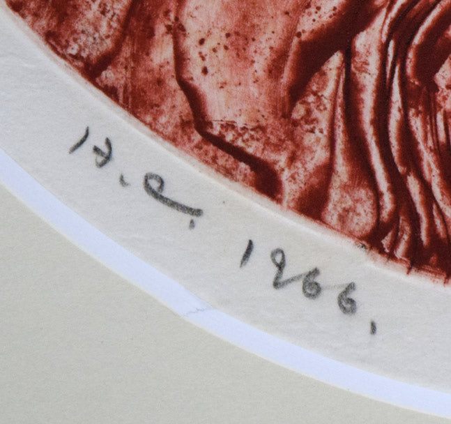 一原有徳「無題（円窓）」銅版画　限定番号（ed,H.C.＝作家保存版）、年記（1966年作）拡大画像