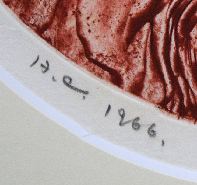 一原有徳「無題（円窓）」銅版画　限定番号（ed,H.C.＝作家保存版）、年記（1966年作）