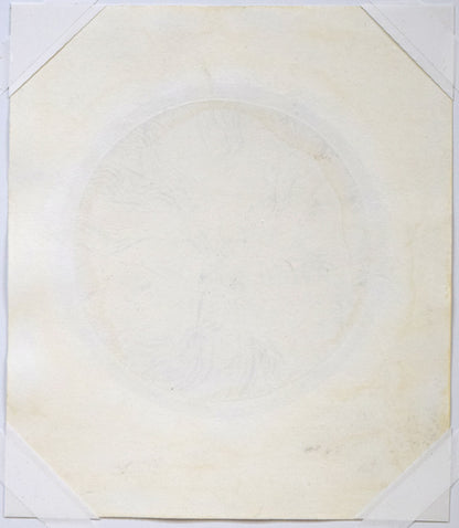 一原有徳「無題（円窓）」銅版画　作品シート裏側画像
