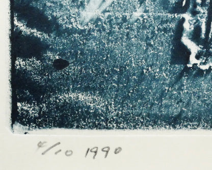 一原有徳「KGⅡ」銅版画　限定番号（ed,4/10）、年記（1990年作）