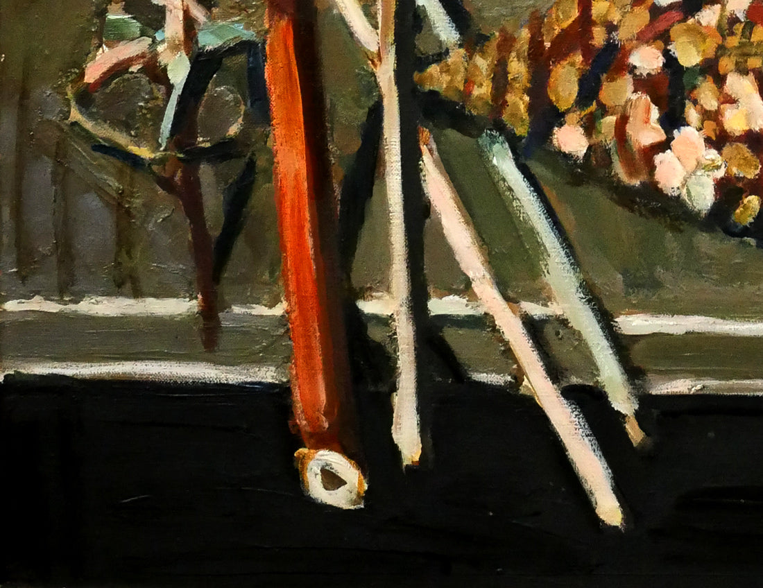 一木万寿三「冬のひまわり」油絵・F20号　拡大画像5