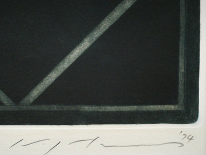 池田満寿夫「女の肖像」銅版画　本人直筆鉛筆サイン、年記（1974年作）